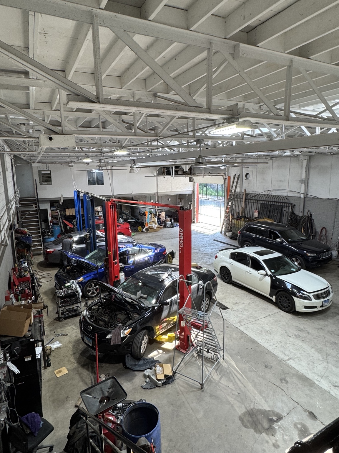 Inside Carchi Auto Body Shop
